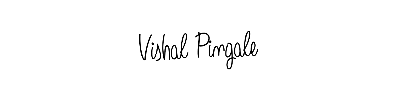 Use a signature maker to create a handwritten signature online. With this signature software, you can design (Angelique-Rose-font-FFP) your own signature for name Vishal Pingale. Vishal Pingale signature style 5 images and pictures png