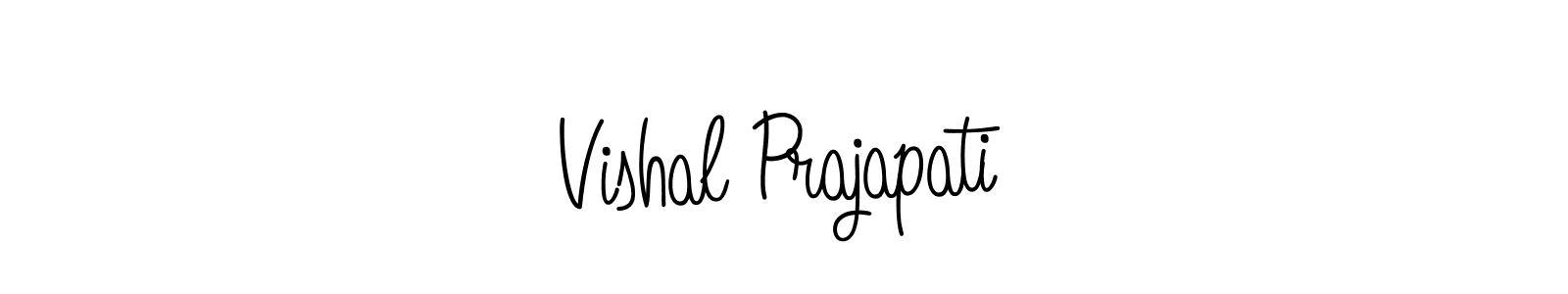 Use a signature maker to create a handwritten signature online. With this signature software, you can design (Angelique-Rose-font-FFP) your own signature for name Vishal Prajapati. Vishal Prajapati signature style 5 images and pictures png