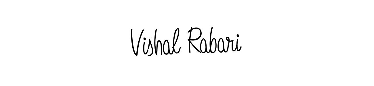Make a beautiful signature design for name Vishal Rabari. With this signature (Angelique-Rose-font-FFP) style, you can create a handwritten signature for free. Vishal Rabari signature style 5 images and pictures png