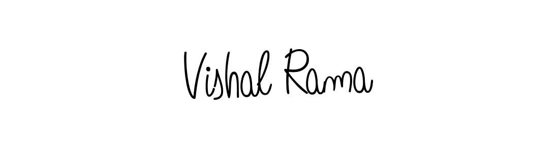 You should practise on your own different ways (Angelique-Rose-font-FFP) to write your name (Vishal Rama) in signature. don't let someone else do it for you. Vishal Rama signature style 5 images and pictures png