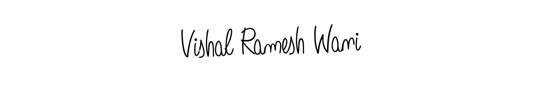 How to make Vishal Ramesh Wani name signature. Use Angelique-Rose-font-FFP style for creating short signs online. This is the latest handwritten sign. Vishal Ramesh Wani signature style 5 images and pictures png