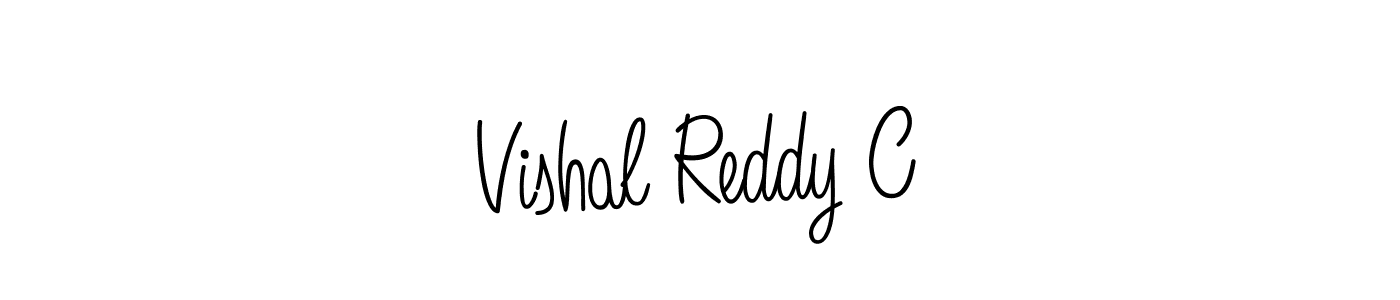 You should practise on your own different ways (Angelique-Rose-font-FFP) to write your name (Vishal Reddy C) in signature. don't let someone else do it for you. Vishal Reddy C signature style 5 images and pictures png