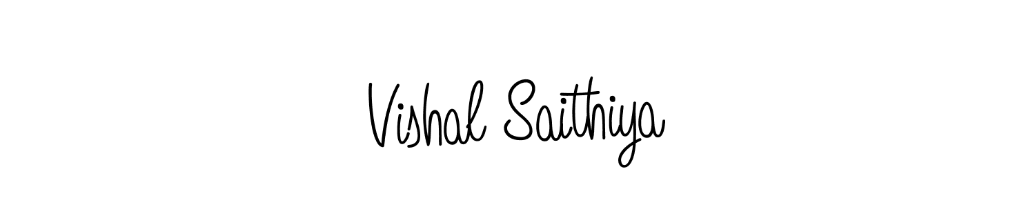 Design your own signature with our free online signature maker. With this signature software, you can create a handwritten (Angelique-Rose-font-FFP) signature for name Vishal Saithiya. Vishal Saithiya signature style 5 images and pictures png
