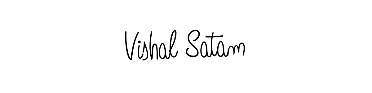 How to make Vishal Satam name signature. Use Angelique-Rose-font-FFP style for creating short signs online. This is the latest handwritten sign. Vishal Satam signature style 5 images and pictures png