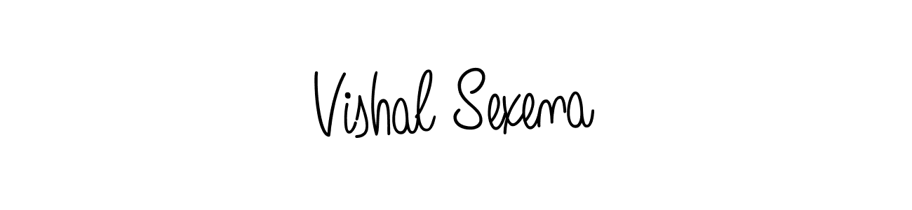 You should practise on your own different ways (Angelique-Rose-font-FFP) to write your name (Vishal Sexena) in signature. don't let someone else do it for you. Vishal Sexena signature style 5 images and pictures png