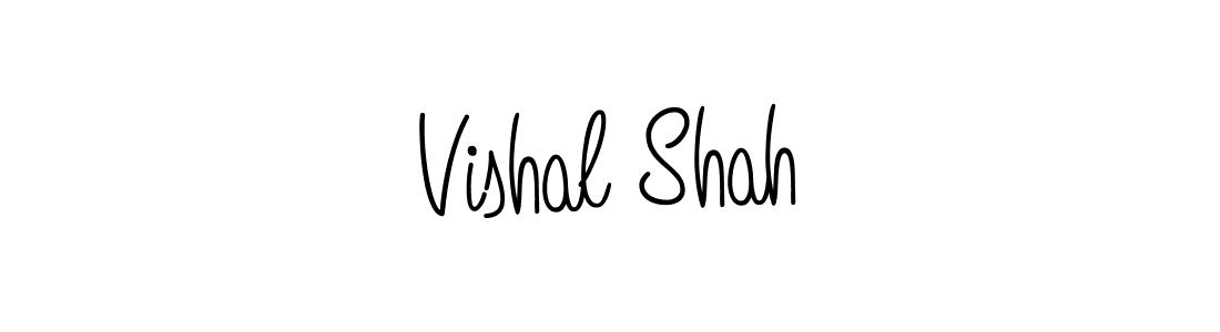 Use a signature maker to create a handwritten signature online. With this signature software, you can design (Angelique-Rose-font-FFP) your own signature for name Vishal Shah. Vishal Shah signature style 5 images and pictures png