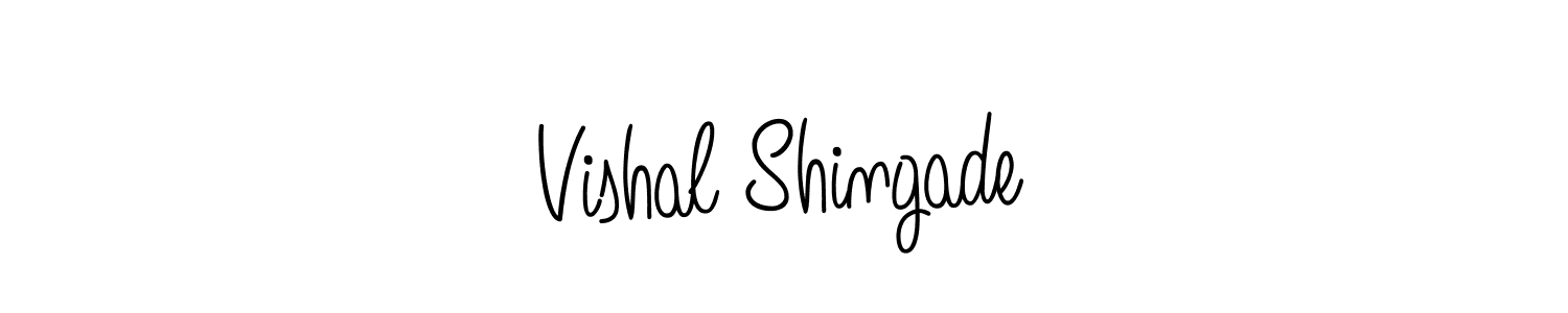 The best way (Angelique-Rose-font-FFP) to make a short signature is to pick only two or three words in your name. The name Vishal Shingade include a total of six letters. For converting this name. Vishal Shingade signature style 5 images and pictures png