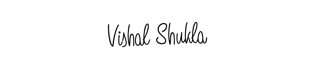 The best way (Angelique-Rose-font-FFP) to make a short signature is to pick only two or three words in your name. The name Vishal Shukla include a total of six letters. For converting this name. Vishal Shukla signature style 5 images and pictures png