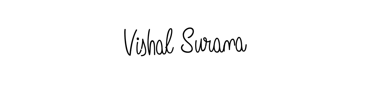 The best way (Angelique-Rose-font-FFP) to make a short signature is to pick only two or three words in your name. The name Vishal Surana include a total of six letters. For converting this name. Vishal Surana signature style 5 images and pictures png