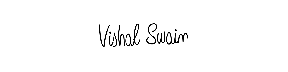 Make a beautiful signature design for name Vishal Swain. With this signature (Angelique-Rose-font-FFP) style, you can create a handwritten signature for free. Vishal Swain signature style 5 images and pictures png