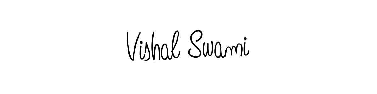 Make a beautiful signature design for name Vishal Swami. With this signature (Angelique-Rose-font-FFP) style, you can create a handwritten signature for free. Vishal Swami signature style 5 images and pictures png