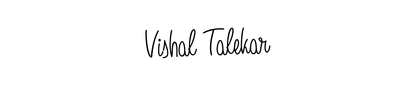 The best way (Angelique-Rose-font-FFP) to make a short signature is to pick only two or three words in your name. The name Vishal Talekar include a total of six letters. For converting this name. Vishal Talekar signature style 5 images and pictures png