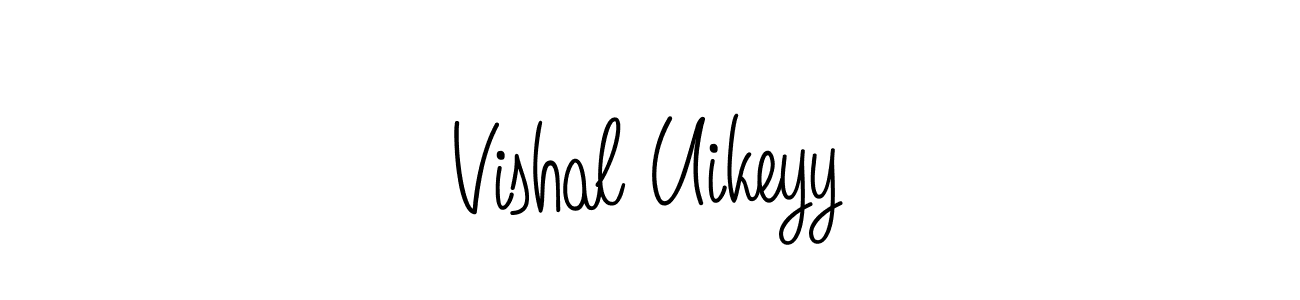 How to make Vishal Uikeyy signature? Angelique-Rose-font-FFP is a professional autograph style. Create handwritten signature for Vishal Uikeyy name. Vishal Uikeyy signature style 5 images and pictures png