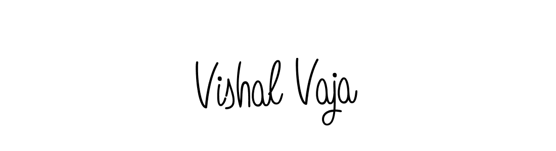 Make a beautiful signature design for name Vishal Vaja. With this signature (Angelique-Rose-font-FFP) style, you can create a handwritten signature for free. Vishal Vaja signature style 5 images and pictures png