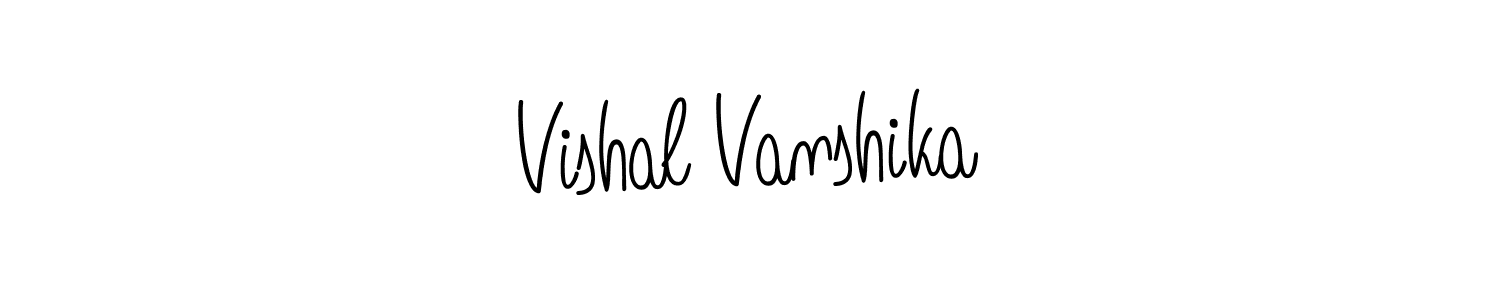 How to make Vishal Vanshika signature? Angelique-Rose-font-FFP is a professional autograph style. Create handwritten signature for Vishal Vanshika name. Vishal Vanshika signature style 5 images and pictures png