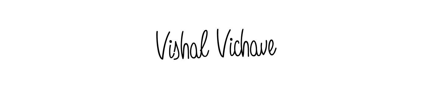 Use a signature maker to create a handwritten signature online. With this signature software, you can design (Angelique-Rose-font-FFP) your own signature for name Vishal Vichave. Vishal Vichave signature style 5 images and pictures png