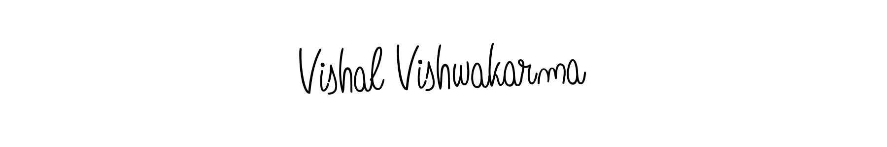 Make a beautiful signature design for name Vishal Vishwakarma. With this signature (Angelique-Rose-font-FFP) style, you can create a handwritten signature for free. Vishal Vishwakarma signature style 5 images and pictures png