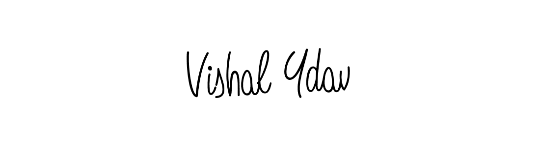 The best way (Angelique-Rose-font-FFP) to make a short signature is to pick only two or three words in your name. The name Vishal Ydav include a total of six letters. For converting this name. Vishal Ydav signature style 5 images and pictures png