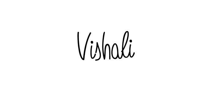 Design your own signature with our free online signature maker. With this signature software, you can create a handwritten (Angelique-Rose-font-FFP) signature for name Vishali. Vishali signature style 5 images and pictures png