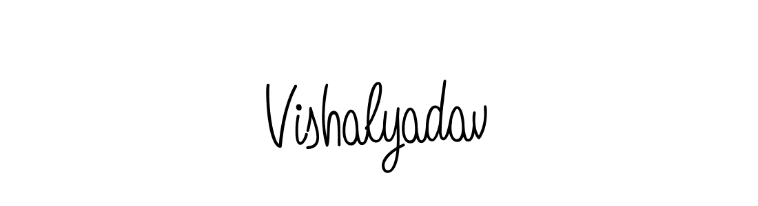 Use a signature maker to create a handwritten signature online. With this signature software, you can design (Angelique-Rose-font-FFP) your own signature for name Vishalyadav. Vishalyadav signature style 5 images and pictures png