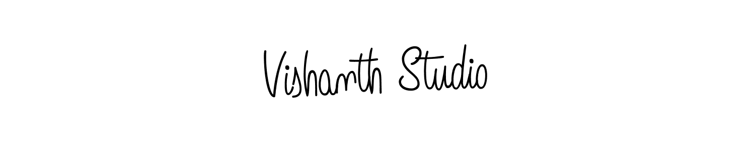 Make a beautiful signature design for name Vishanth Studio. With this signature (Angelique-Rose-font-FFP) style, you can create a handwritten signature for free. Vishanth Studio signature style 5 images and pictures png