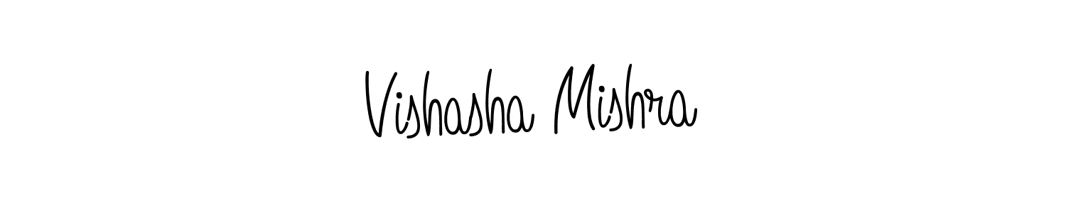 Design your own signature with our free online signature maker. With this signature software, you can create a handwritten (Angelique-Rose-font-FFP) signature for name Vishasha Mishra. Vishasha Mishra signature style 5 images and pictures png