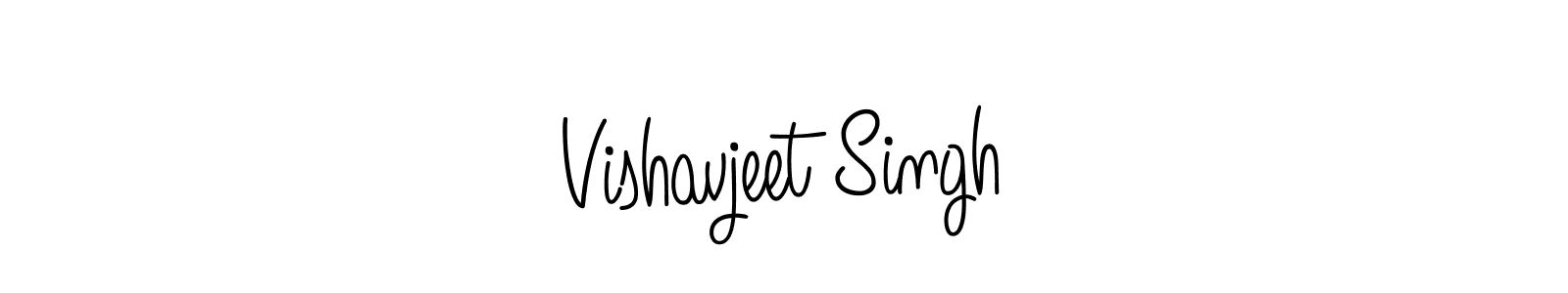 Create a beautiful signature design for name Vishavjeet Singh. With this signature (Angelique-Rose-font-FFP) fonts, you can make a handwritten signature for free. Vishavjeet Singh signature style 5 images and pictures png