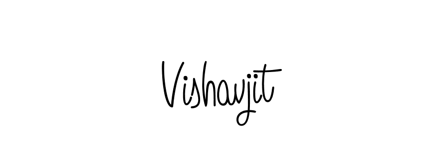 Use a signature maker to create a handwritten signature online. With this signature software, you can design (Angelique-Rose-font-FFP) your own signature for name Vishavjit. Vishavjit signature style 5 images and pictures png