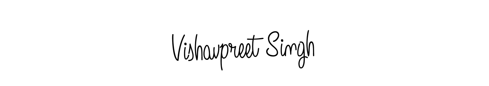 Use a signature maker to create a handwritten signature online. With this signature software, you can design (Angelique-Rose-font-FFP) your own signature for name Vishavpreet Singh. Vishavpreet Singh signature style 5 images and pictures png