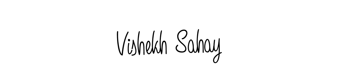 Vishekh Sahay stylish signature style. Best Handwritten Sign (Angelique-Rose-font-FFP) for my name. Handwritten Signature Collection Ideas for my name Vishekh Sahay. Vishekh Sahay signature style 5 images and pictures png