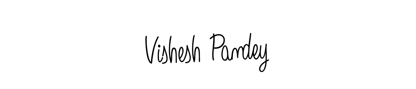 Vishesh Pandey stylish signature style. Best Handwritten Sign (Angelique-Rose-font-FFP) for my name. Handwritten Signature Collection Ideas for my name Vishesh Pandey. Vishesh Pandey signature style 5 images and pictures png