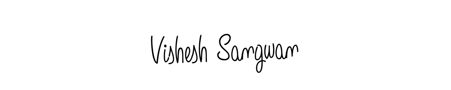 The best way (Angelique-Rose-font-FFP) to make a short signature is to pick only two or three words in your name. The name Vishesh Sangwan include a total of six letters. For converting this name. Vishesh Sangwan signature style 5 images and pictures png