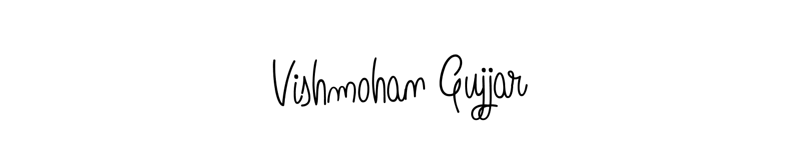 Use a signature maker to create a handwritten signature online. With this signature software, you can design (Angelique-Rose-font-FFP) your own signature for name Vishmohan Gujjar. Vishmohan Gujjar signature style 5 images and pictures png