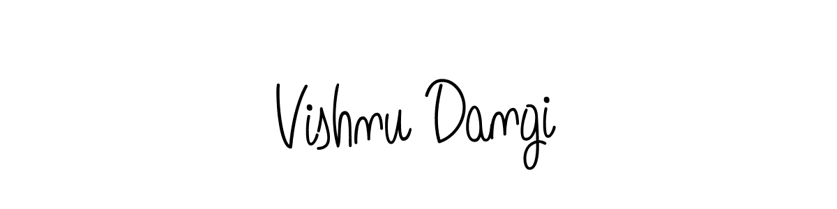 Also we have Vishnu Dangi name is the best signature style. Create professional handwritten signature collection using Angelique-Rose-font-FFP autograph style. Vishnu Dangi signature style 5 images and pictures png