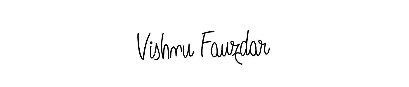 Also we have Vishnu Fauzdar name is the best signature style. Create professional handwritten signature collection using Angelique-Rose-font-FFP autograph style. Vishnu Fauzdar signature style 5 images and pictures png