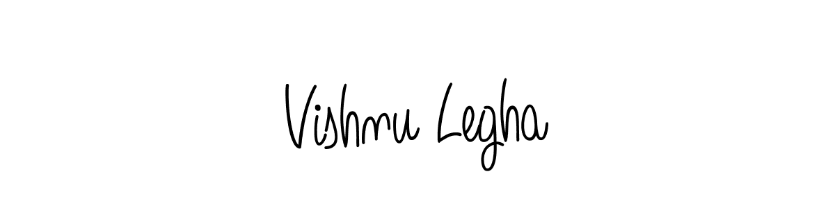 The best way (Angelique-Rose-font-FFP) to make a short signature is to pick only two or three words in your name. The name Vishnu Legha include a total of six letters. For converting this name. Vishnu Legha signature style 5 images and pictures png