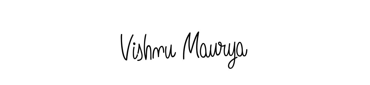 How to Draw Vishnu Maurya signature style? Angelique-Rose-font-FFP is a latest design signature styles for name Vishnu Maurya. Vishnu Maurya signature style 5 images and pictures png