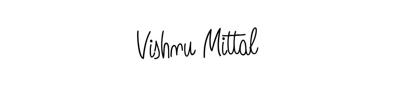 Make a beautiful signature design for name Vishnu Mittal. With this signature (Angelique-Rose-font-FFP) style, you can create a handwritten signature for free. Vishnu Mittal signature style 5 images and pictures png