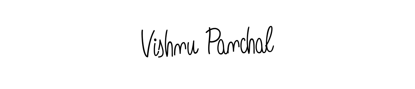 Make a beautiful signature design for name Vishnu Panchal. With this signature (Angelique-Rose-font-FFP) style, you can create a handwritten signature for free. Vishnu Panchal signature style 5 images and pictures png