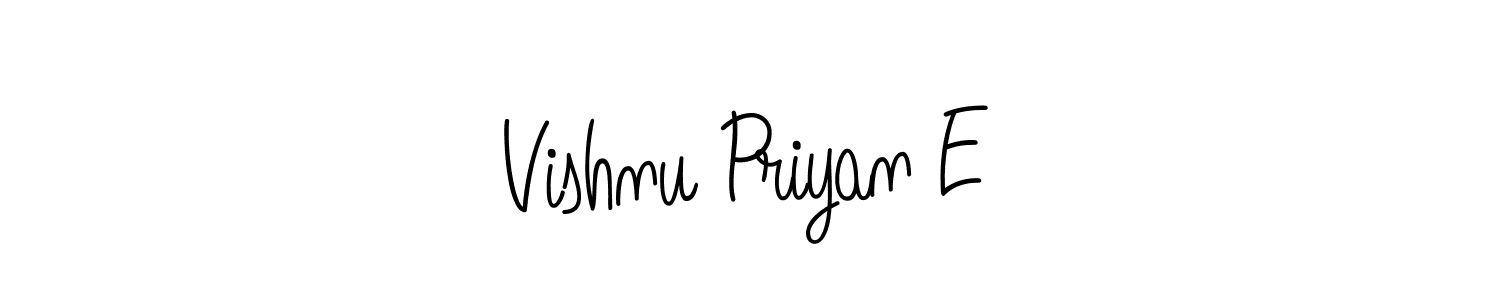 Make a beautiful signature design for name Vishnu Priyan E. With this signature (Angelique-Rose-font-FFP) style, you can create a handwritten signature for free. Vishnu Priyan E signature style 5 images and pictures png