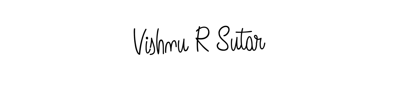 Also we have Vishnu R Sutar name is the best signature style. Create professional handwritten signature collection using Angelique-Rose-font-FFP autograph style. Vishnu R Sutar signature style 5 images and pictures png