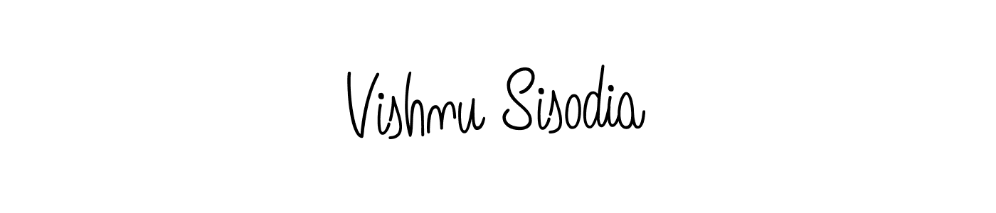 This is the best signature style for the Vishnu Sisodia name. Also you like these signature font (Angelique-Rose-font-FFP). Mix name signature. Vishnu Sisodia signature style 5 images and pictures png