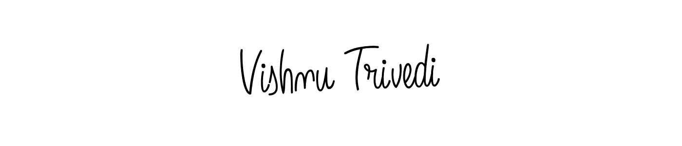 Make a beautiful signature design for name Vishnu Trivedi. With this signature (Angelique-Rose-font-FFP) style, you can create a handwritten signature for free. Vishnu Trivedi signature style 5 images and pictures png