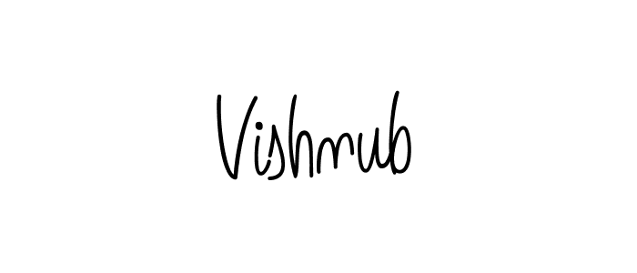 You should practise on your own different ways (Angelique-Rose-font-FFP) to write your name (Vishnub) in signature. don't let someone else do it for you. Vishnub signature style 5 images and pictures png