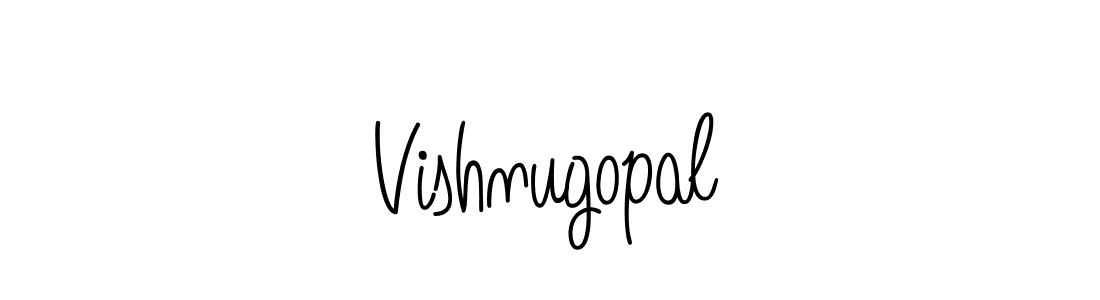 You should practise on your own different ways (Angelique-Rose-font-FFP) to write your name (Vishnugopal) in signature. don't let someone else do it for you. Vishnugopal signature style 5 images and pictures png