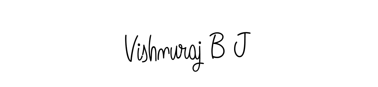 Create a beautiful signature design for name Vishnuraj B J. With this signature (Angelique-Rose-font-FFP) fonts, you can make a handwritten signature for free. Vishnuraj B J signature style 5 images and pictures png