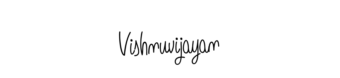 Create a beautiful signature design for name Vishnuvijayan. With this signature (Angelique-Rose-font-FFP) fonts, you can make a handwritten signature for free. Vishnuvijayan signature style 5 images and pictures png