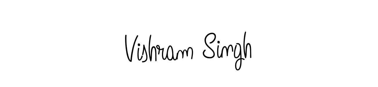 You should practise on your own different ways (Angelique-Rose-font-FFP) to write your name (Vishram Singh) in signature. don't let someone else do it for you. Vishram Singh signature style 5 images and pictures png