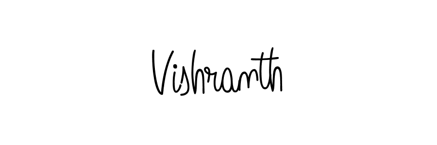 The best way (Angelique-Rose-font-FFP) to make a short signature is to pick only two or three words in your name. The name Vishranth include a total of six letters. For converting this name. Vishranth signature style 5 images and pictures png