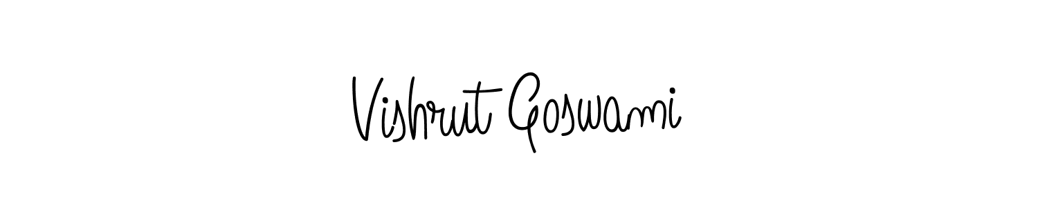 Create a beautiful signature design for name Vishrut Goswami. With this signature (Angelique-Rose-font-FFP) fonts, you can make a handwritten signature for free. Vishrut Goswami signature style 5 images and pictures png